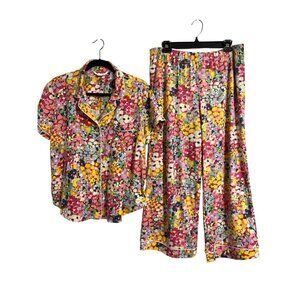 KATE SPADE Floral 2 Piece Pajama Set Multicolor size Large
